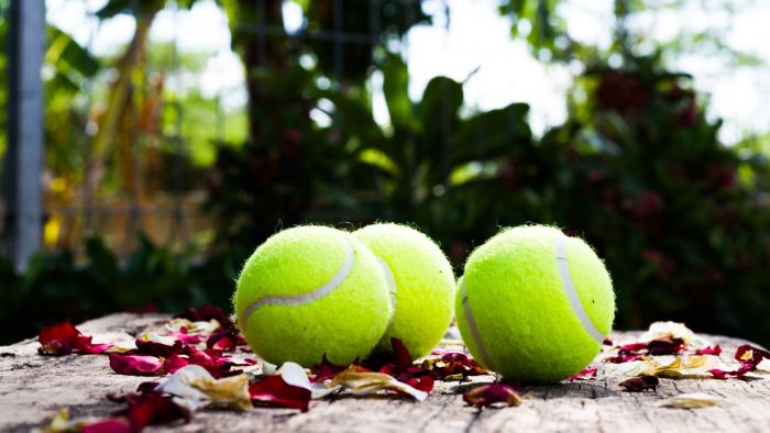 Sara y yo jugar al tenis