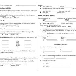 Types of chemical reaction worksheet ch. 7