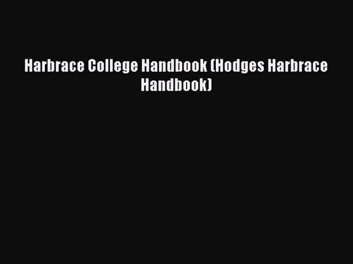 The hodges harbrace handbook 19th edition pdf